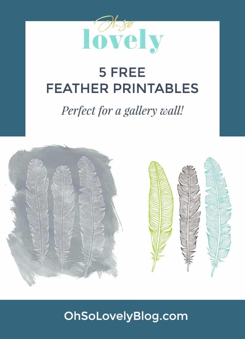 Download your free feather printables—they're perfect stand alone or for your gallery wall!