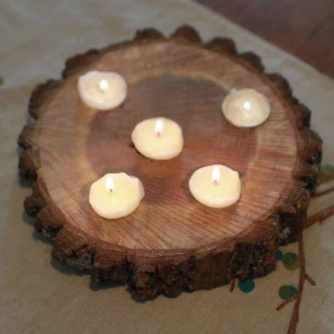 DIY wood slab candle holders A quick and easy project!
