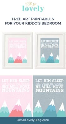 Cute and free nursery printables — perfect for a girl or boy's bedroom!