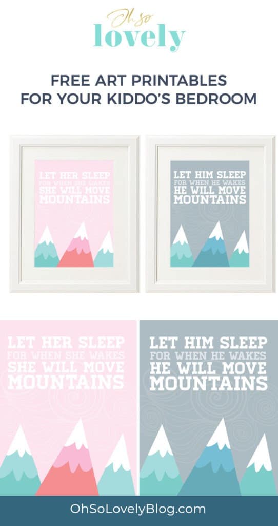 Looking for some free nursery or kid's room printables? I have two cute options that are perfect for a girl or boy's bedroom!