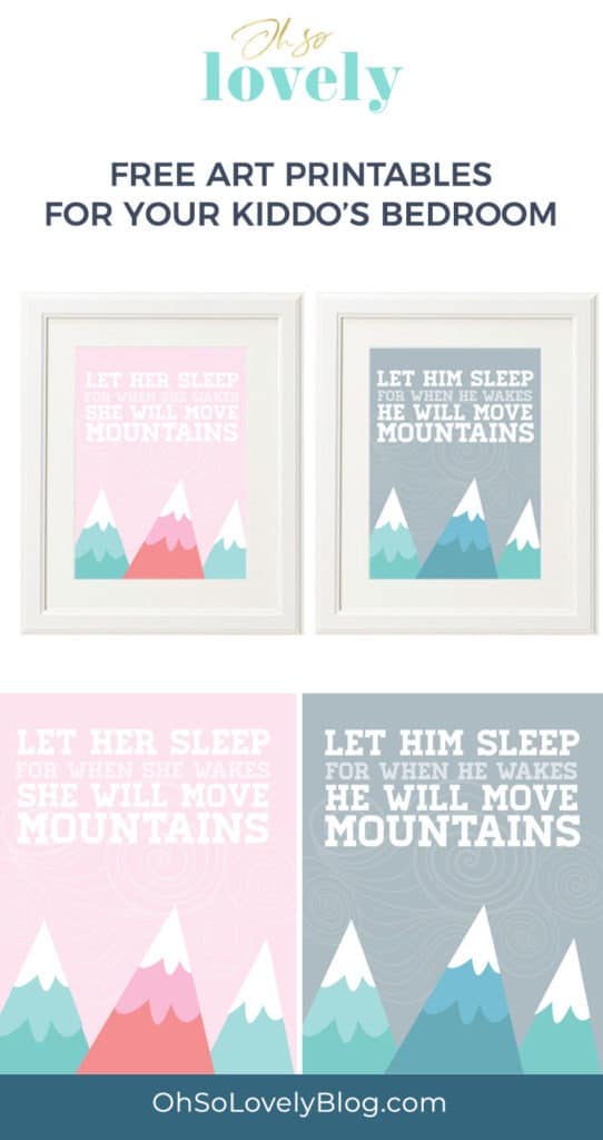 Looking for some free nursery or kid's room printables? I have two cute options that are perfect for a girl or boy's bedroom!