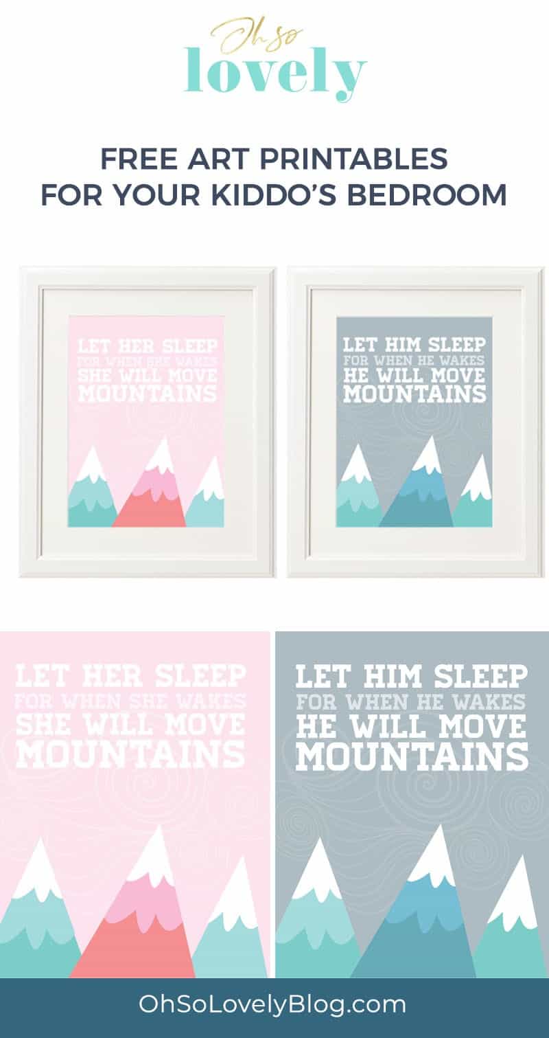 Cute and free nursery printables — perfect for a girl or boy's bedroom!