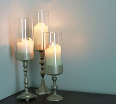 DIY HURRICANE Candle SET FOR $5, Oh So Lovely Blog