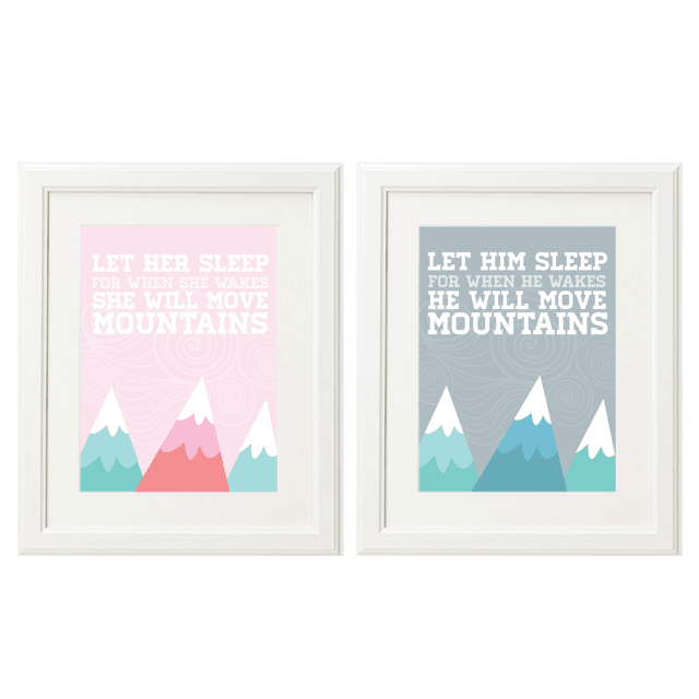 Cute and free nursery printables — perfect for a girl or boy's bedroom!