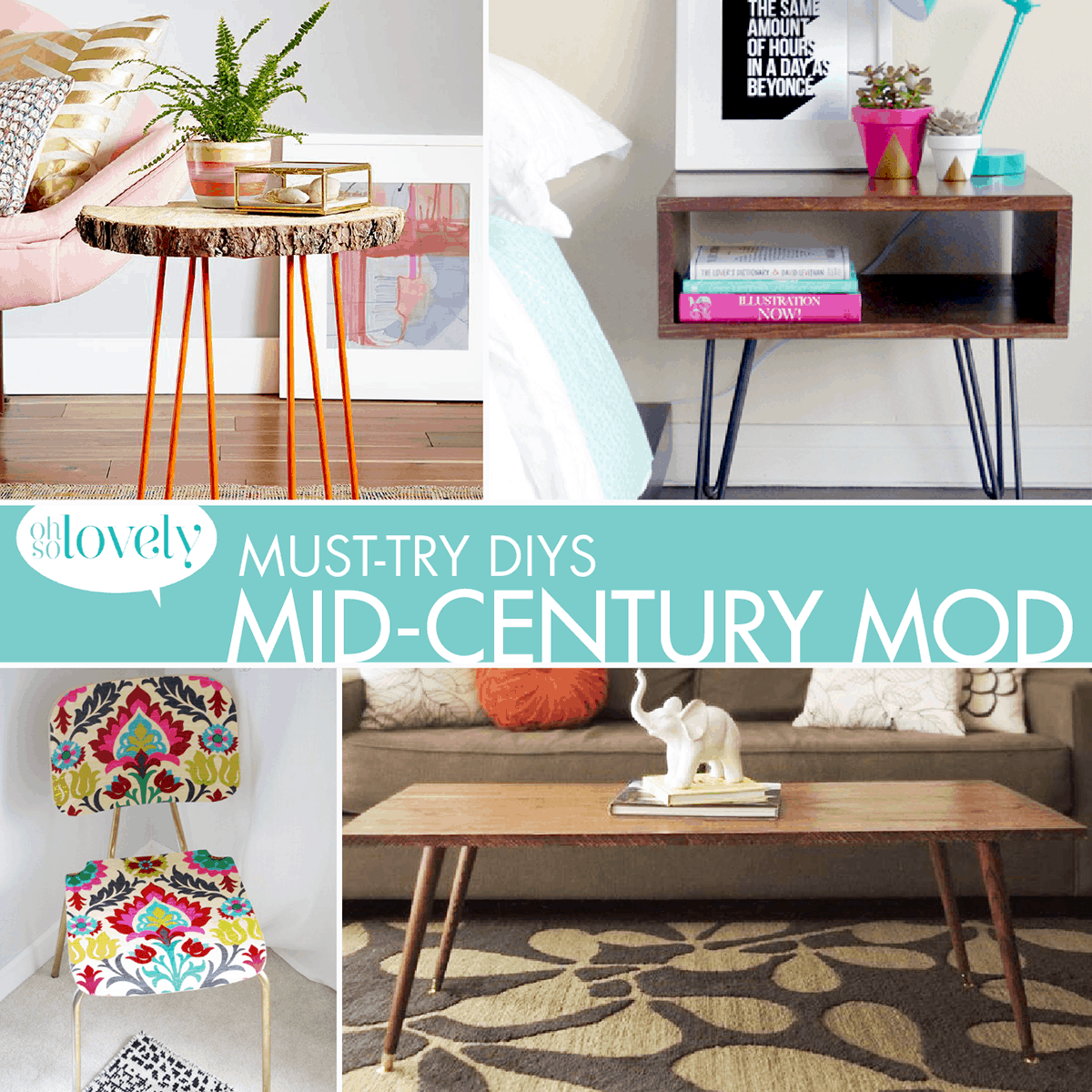 DIY // MID-CENTURY MOD FURNITURE – Oh So Lovely Blog