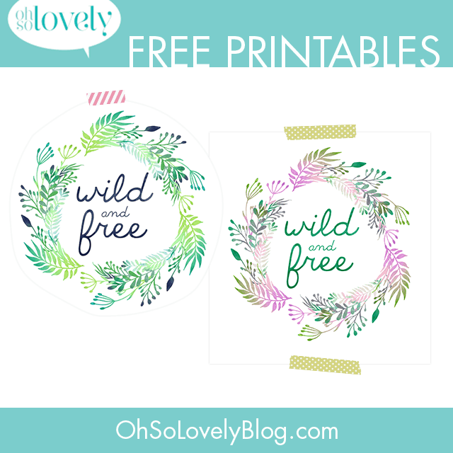 Wild and free printables — decorate your kid's room walls on a budget!