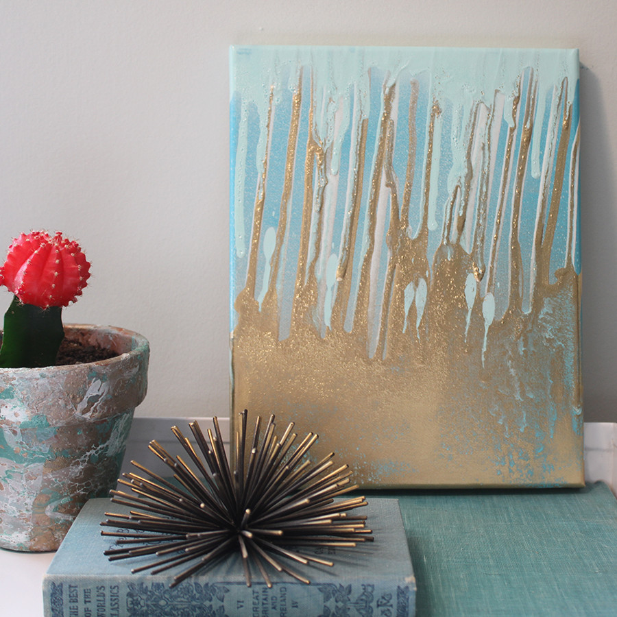 Tutorial on how to create your own DIY paint drip art using spray paint