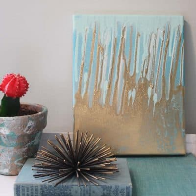 Tutorial on how to create your own DIY paint drip art using spray paint