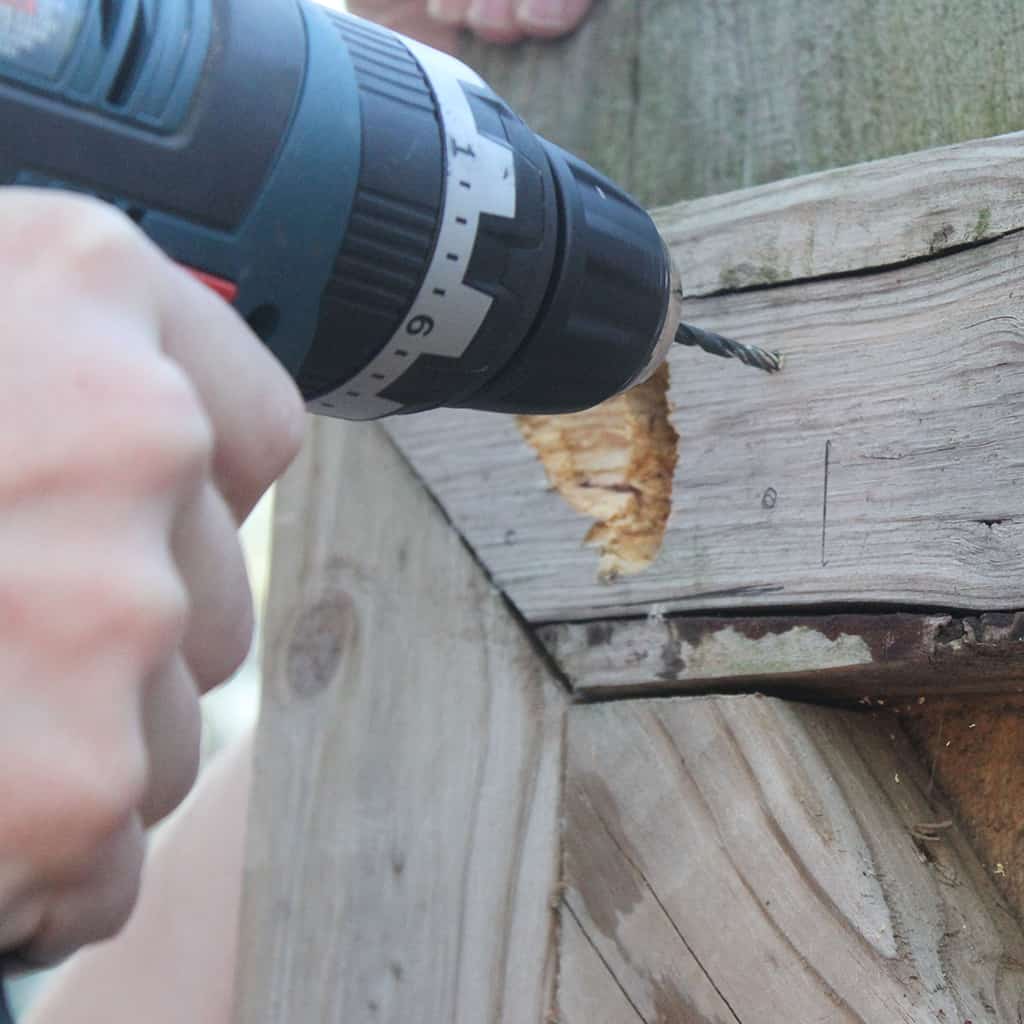 DIY tutorial install National Hardware gate latch + giveaway