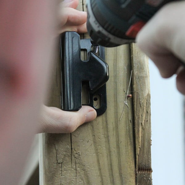 DIY tutorial install National Hardware gate latch + giveaway