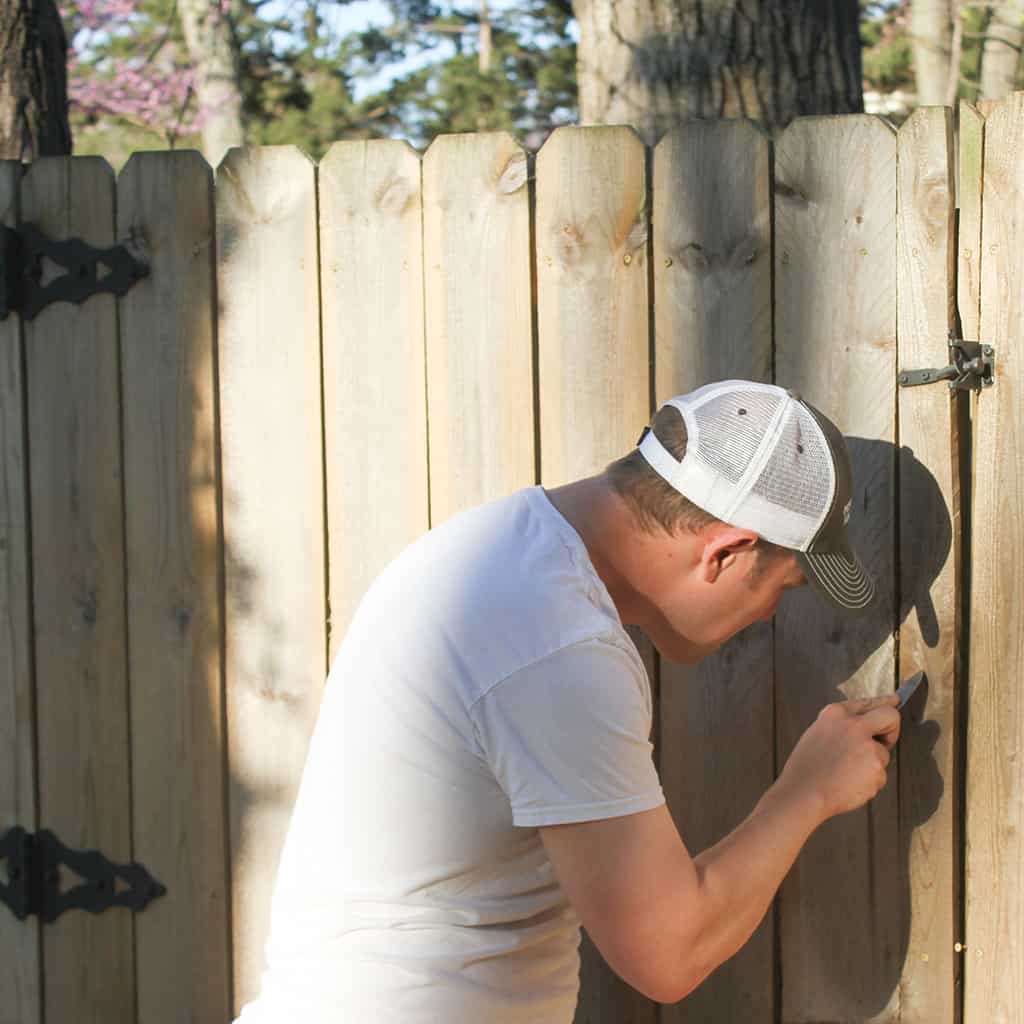 DIY tutorial install National Hardware gate latch + giveaway