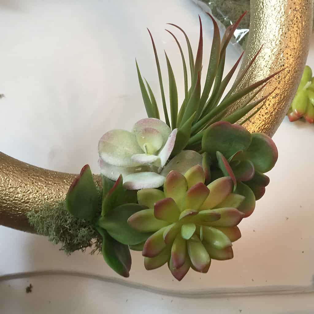 Affordable and pretty DIY faux succulent wreath tutorial