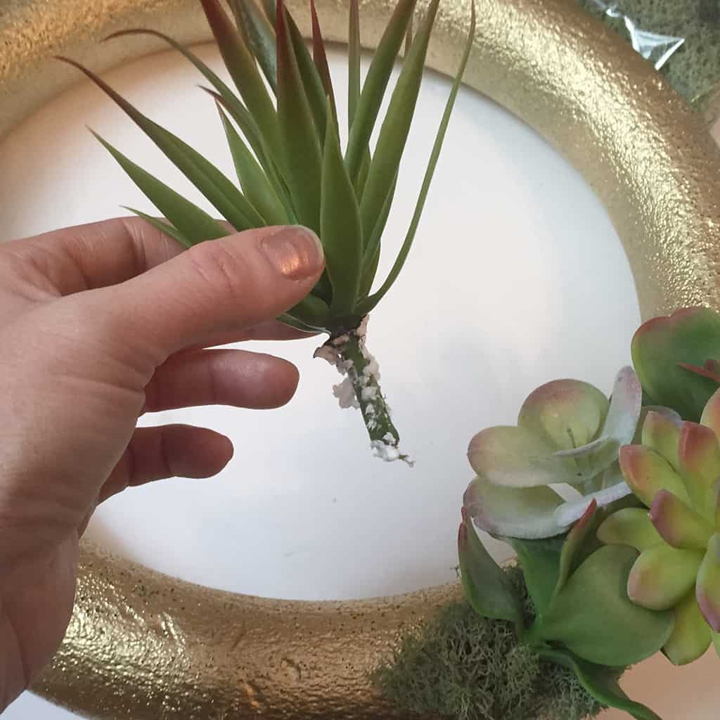 Affordable and pretty DIY faux succulent wreath tutorial