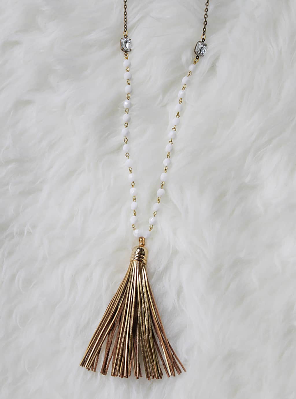 product love wild juniper long tassel necklace