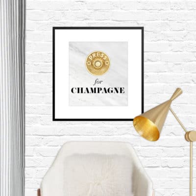 Press for Champagne Free Printable