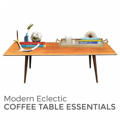 modern eclectic coffee table essentials