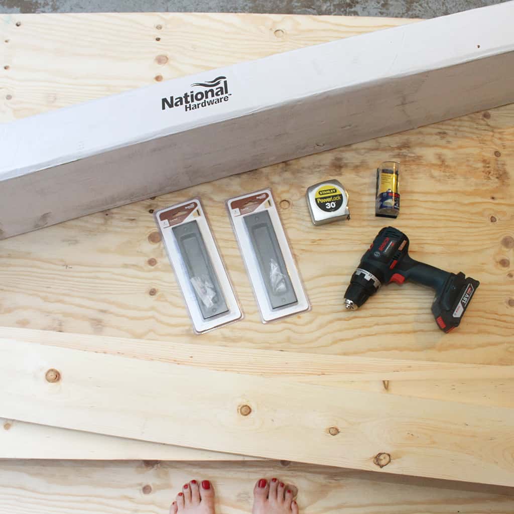 How to build your own DIY sliding barn door tutorial