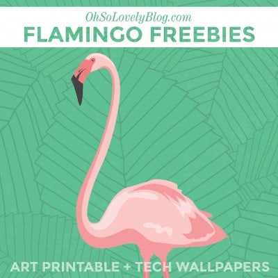 Free Flamingo Art Print and Tech Wallpapers