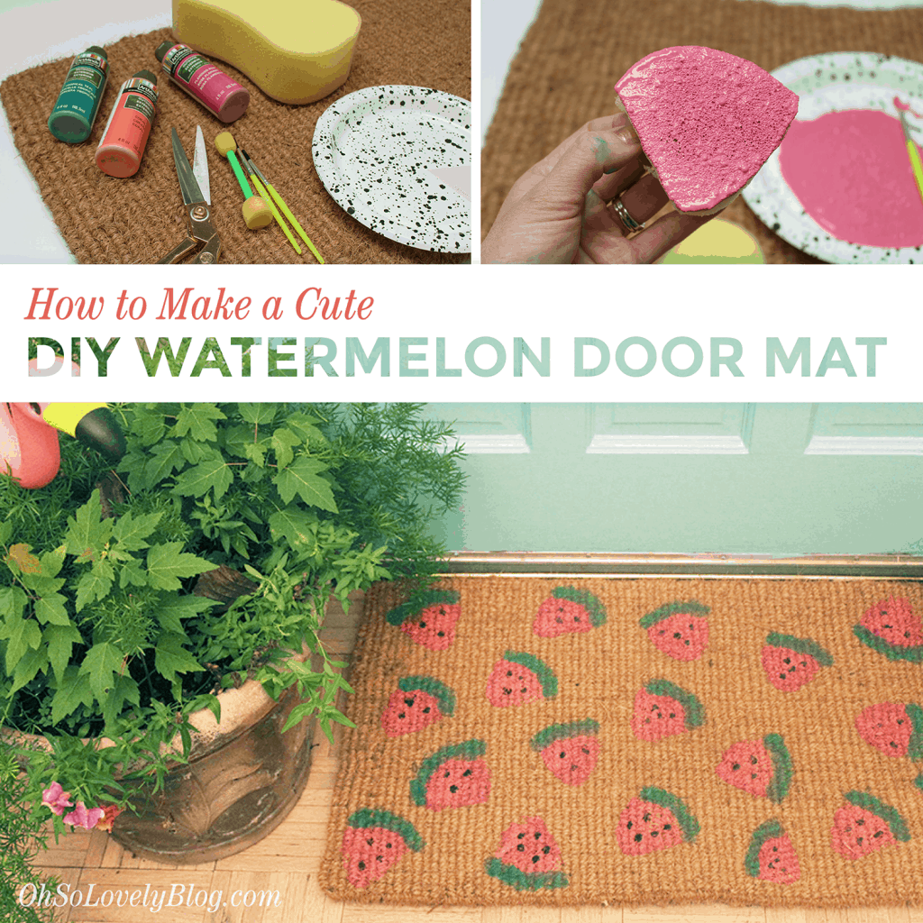 How to make a cute DIY watermelon door mat