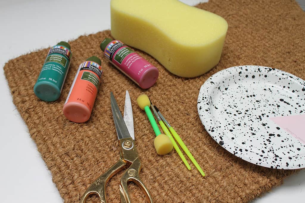 Make cute DIY watermelon door mat