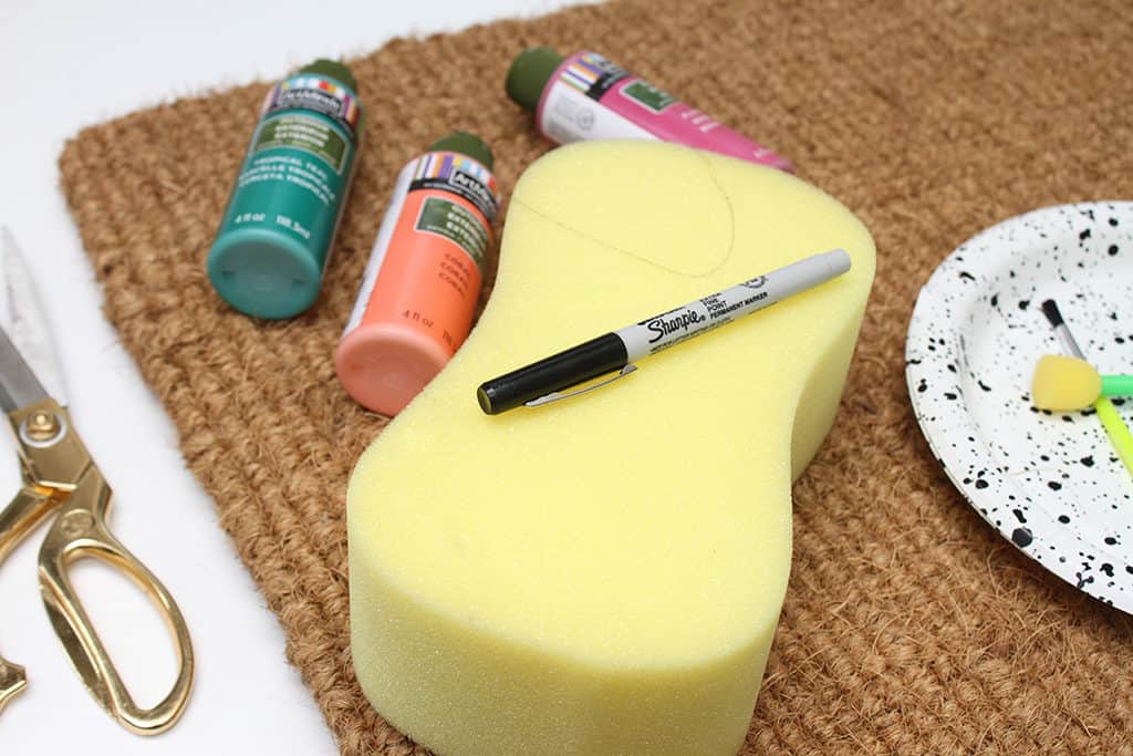 Make cute DIY watermelon door mat