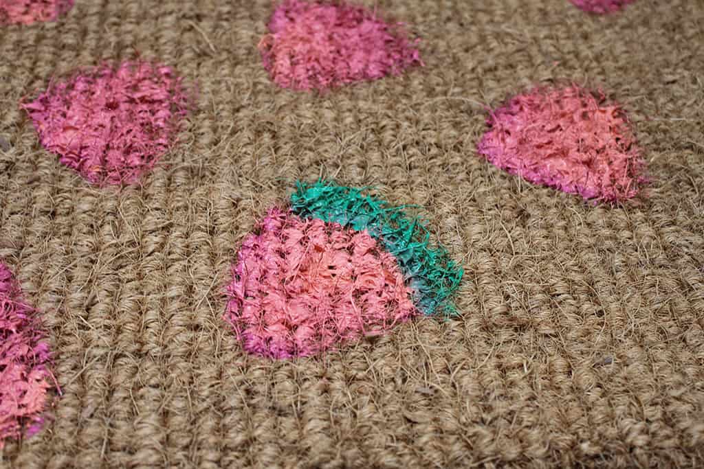 Make cute DIY watermelon door mat