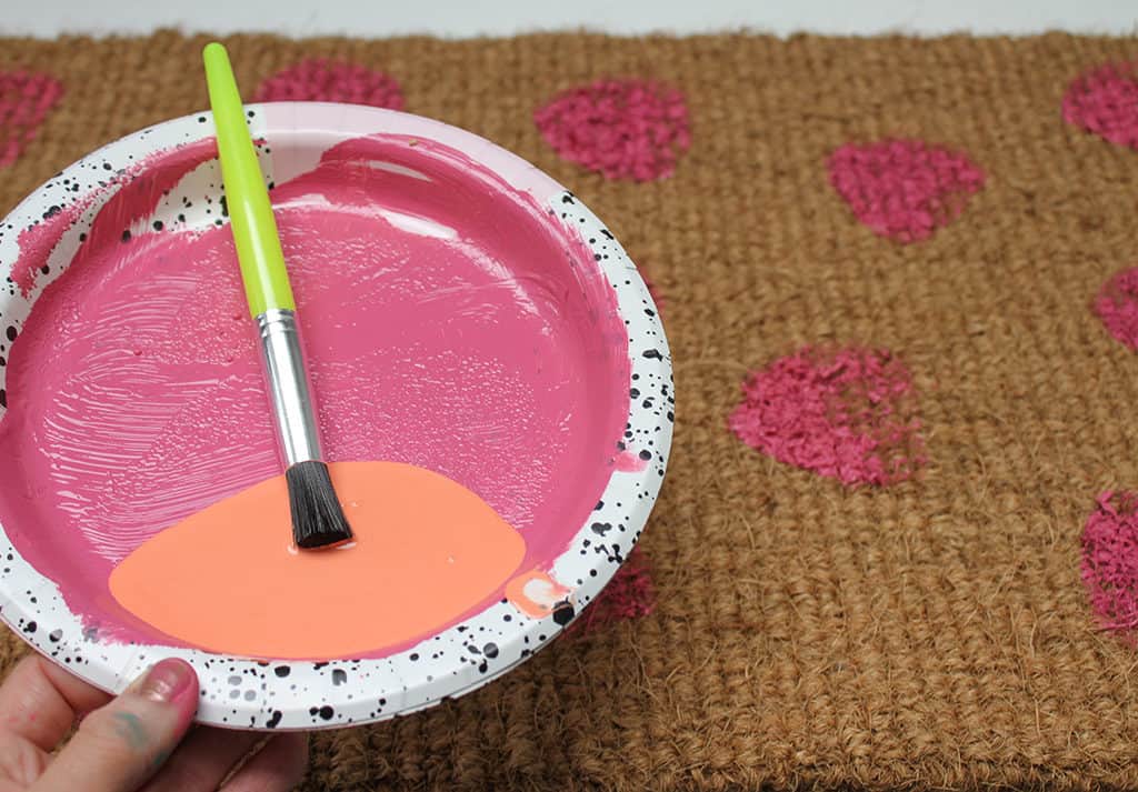 Make cute DIY watermelon door mat