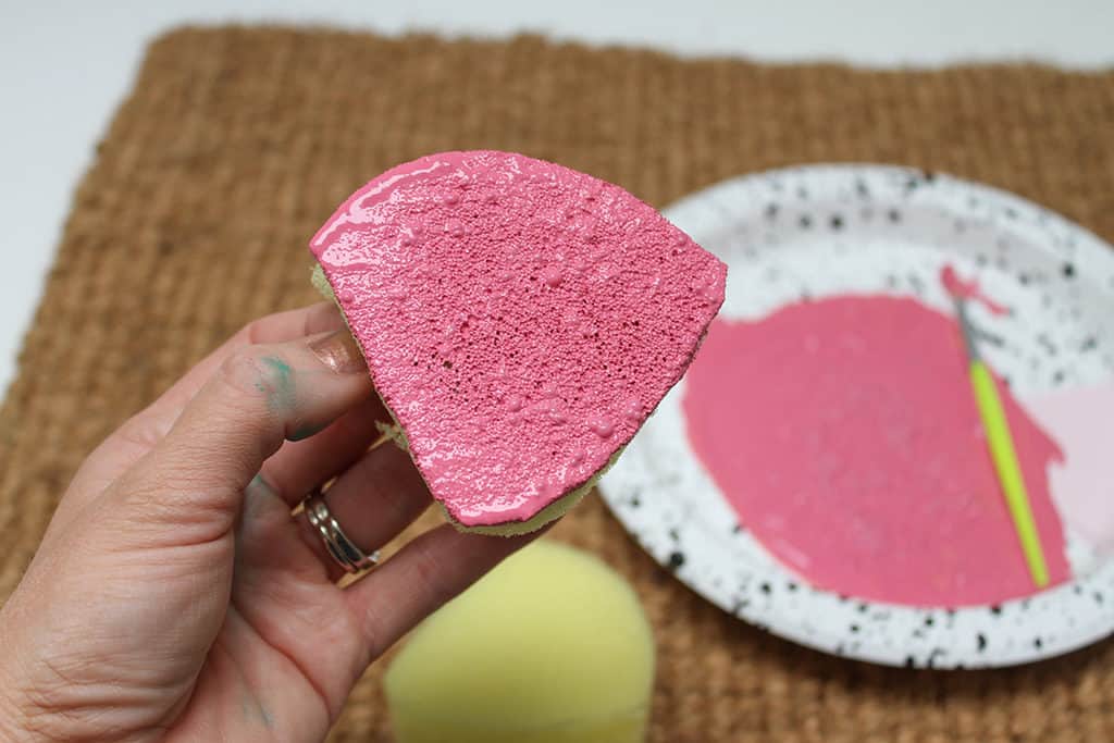 Make cute DIY watermelon door mat