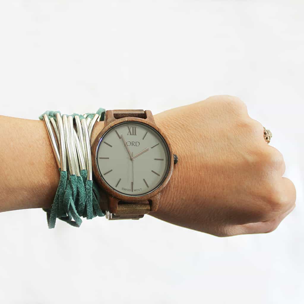 JORD wood watch with ash grey face