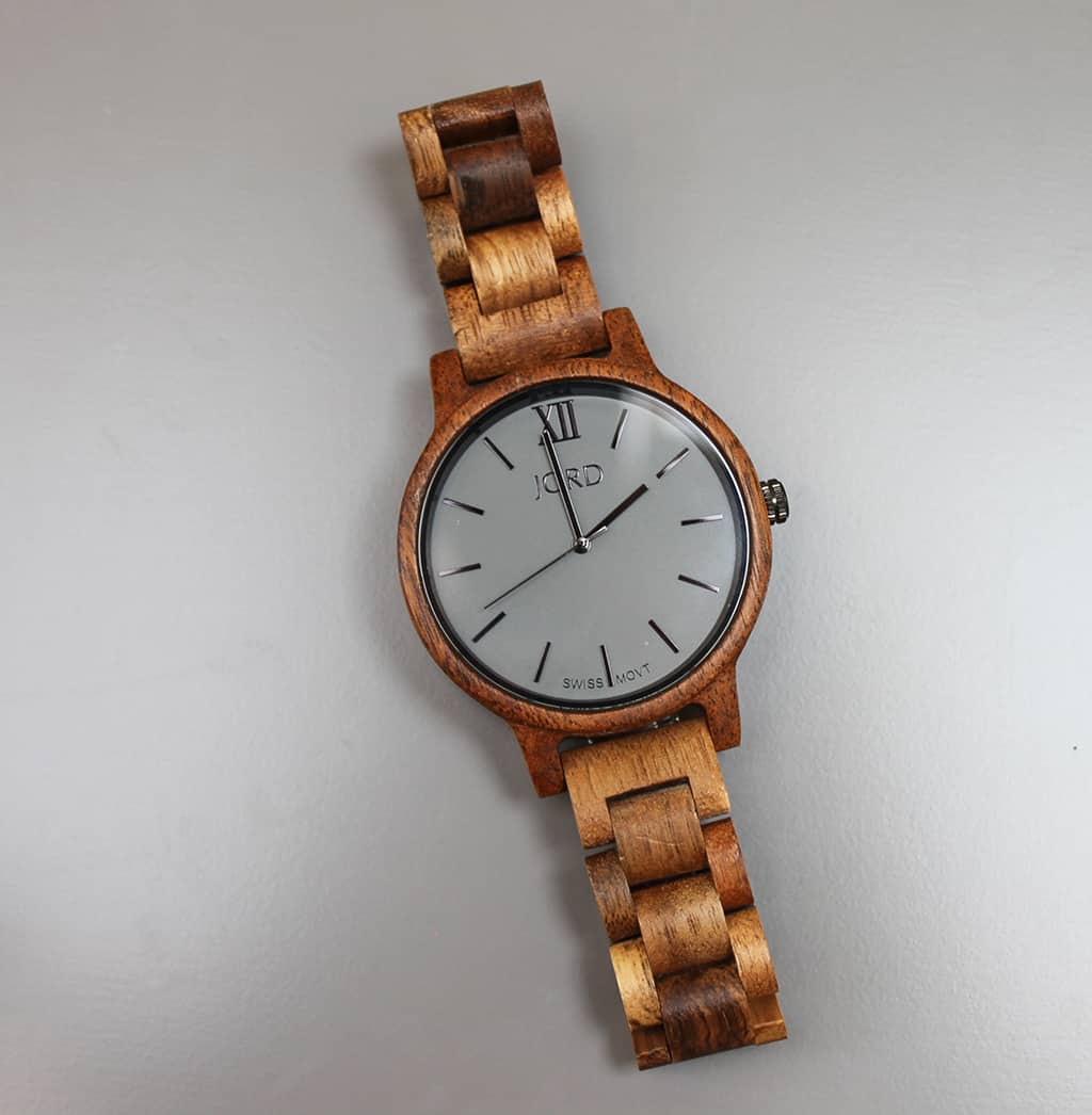 JORD wood watch with ash grey face