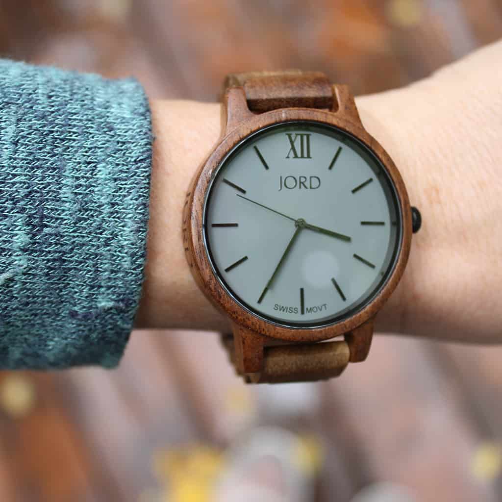 JORD wood watch with ash grey face