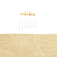 FREE October wallpaper calendars