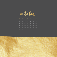 FREE October wallpaper calendars