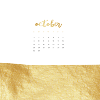 FREE October wallpaper calendars