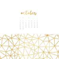 FREE October wallpaper calendars