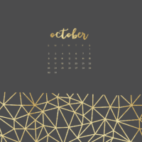 FREE October wallpaper calendars