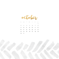 FREE October wallpaper calendars