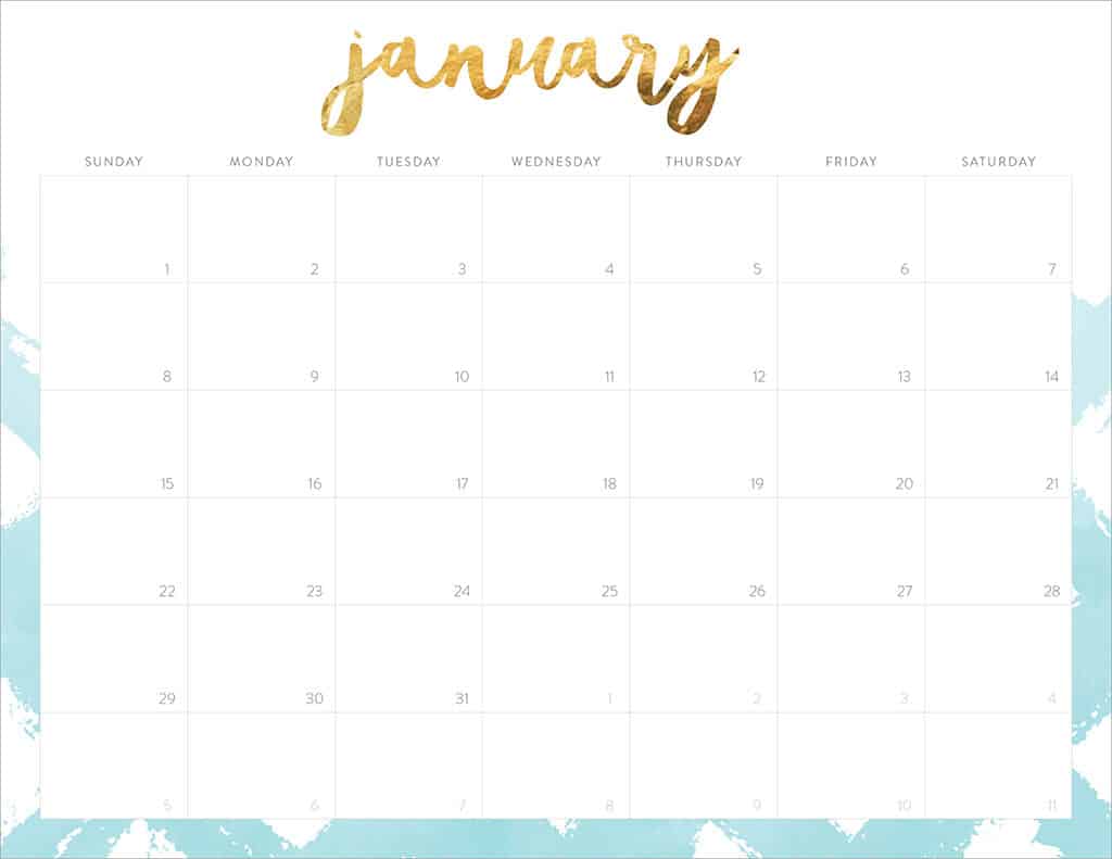 FREE 2017 Printable Calendars