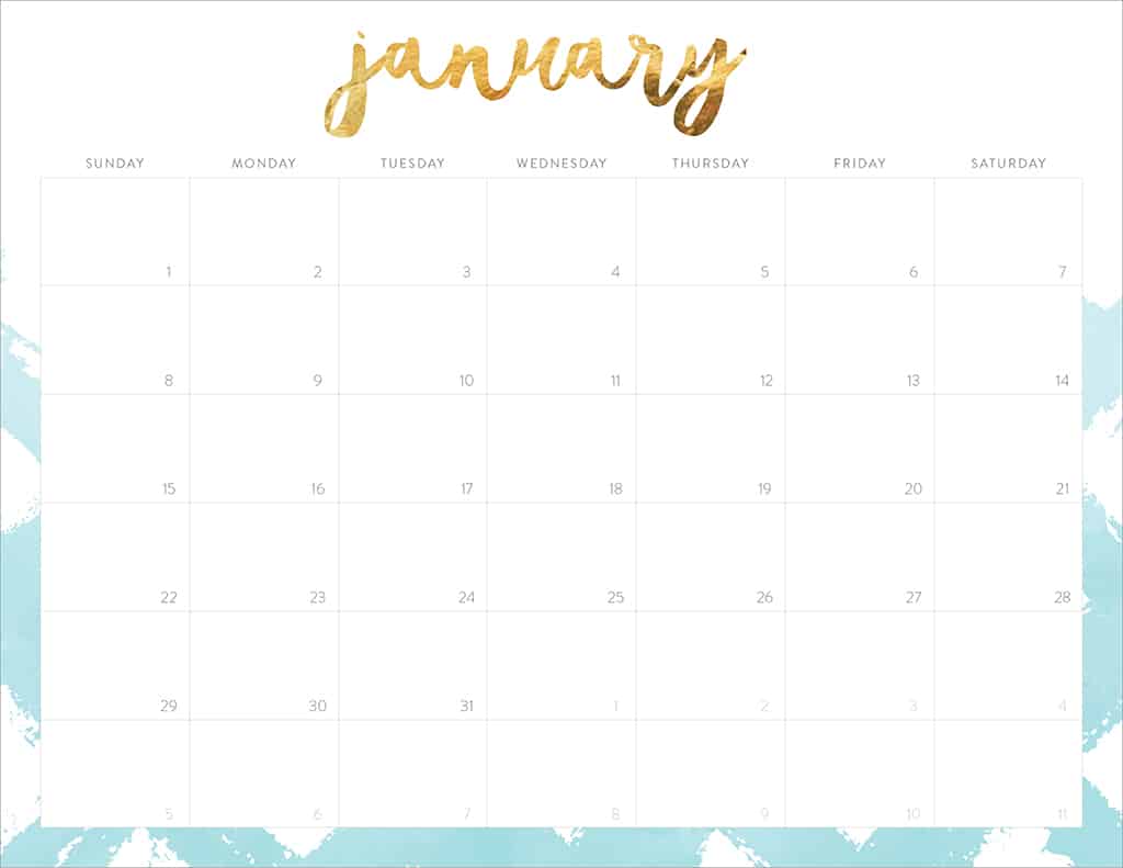 Oh So Lovely FREE 2017 printable calendars - 20+ design options