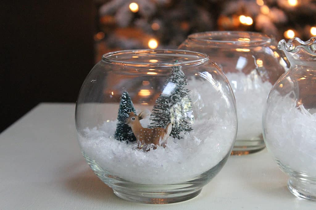 DIY fish bowl snowman