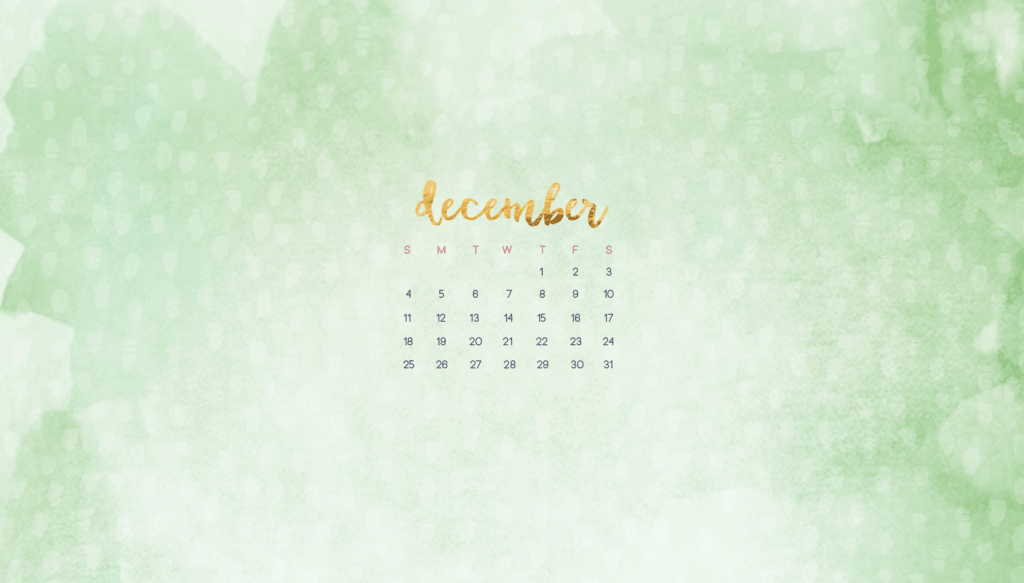 December calendar wallpapers