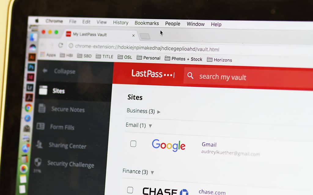 LastPass password management