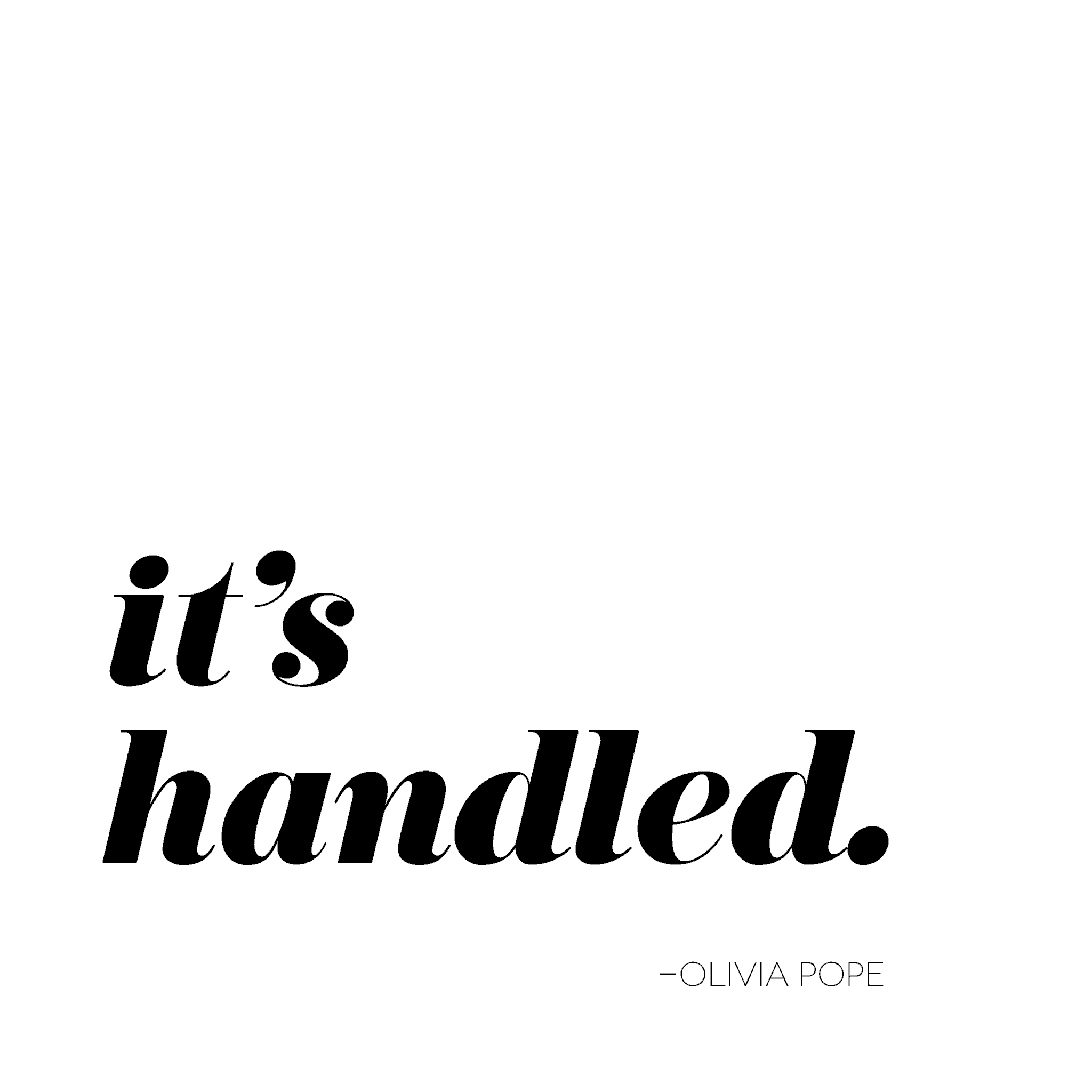 Scandal's Olivia Pope inspired freebies