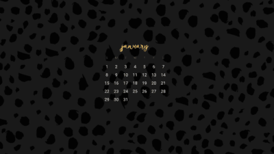 FREE January desktop calendar wallpapers