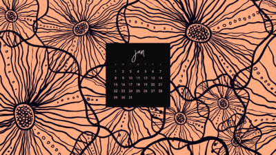 FREE January desktop calendar wallpapers