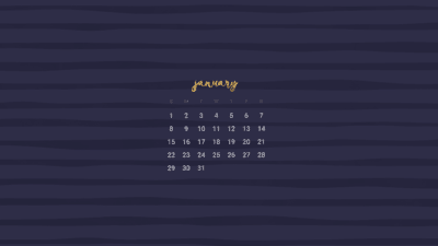 FREE January desktop calendar wallpapers