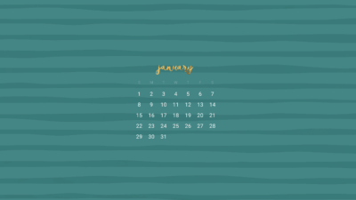 FREE January desktop calendar wallpapers