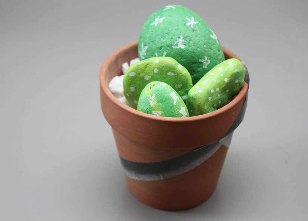 DIY rock cactus tutorial