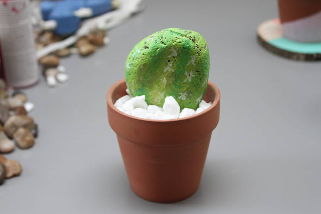 HOW TO MAKE A DIY ROCK CACTUS, Oh So Lovely Blog