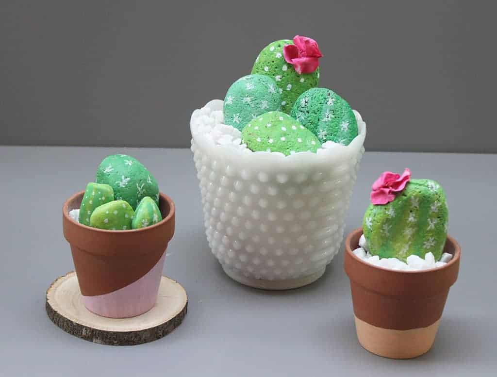 DIY rock cactus tutorial